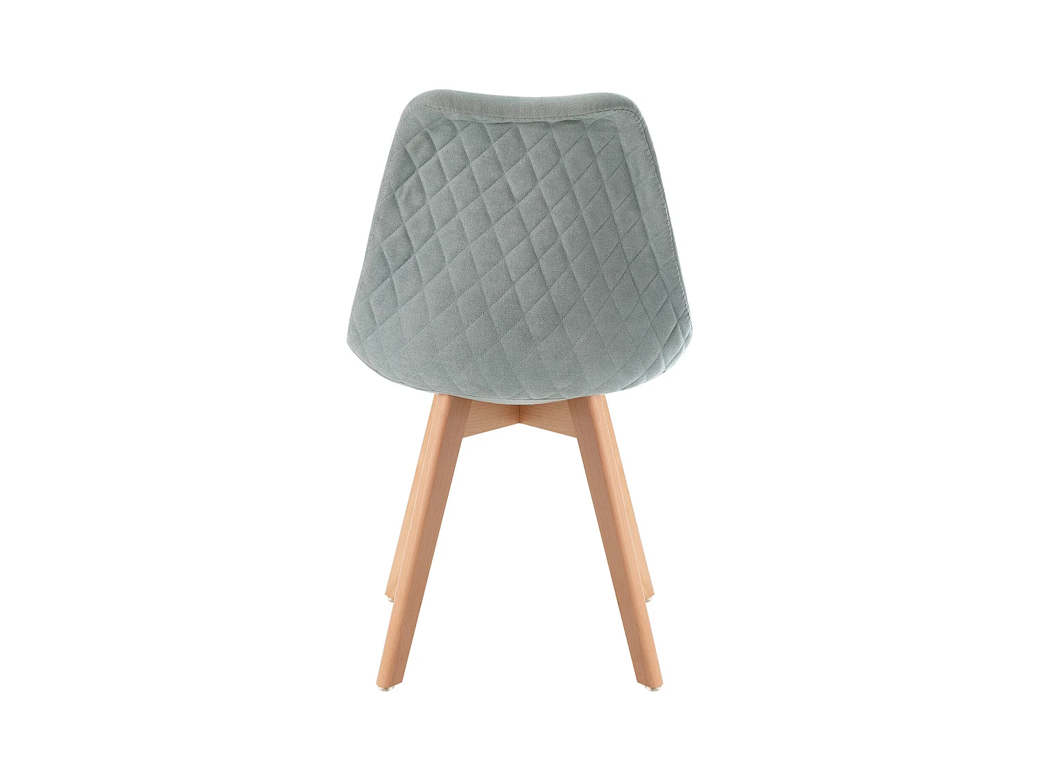 Chaise scandinave en tissu doux et bois de Hêtre Romba – Confort et élégance-Couleur Vert amande