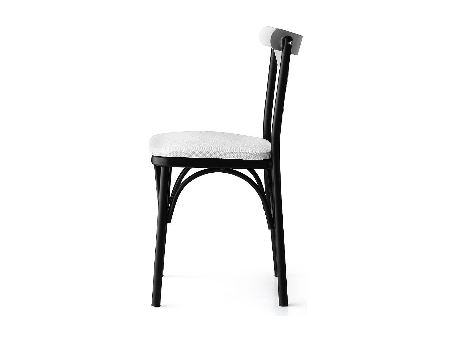 Chaise Kortal en bois et métal - Élégance rustique pour la cuisine-Couleur Blanc-Pack de 4