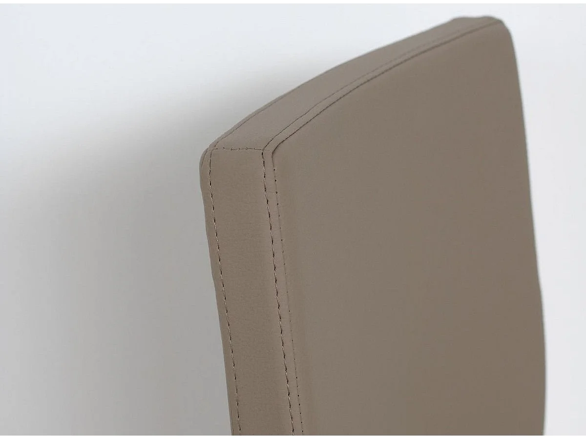 Chaise design simili cuir avec pieds entrelacés anthracite Artemis-Couleur Marron clair