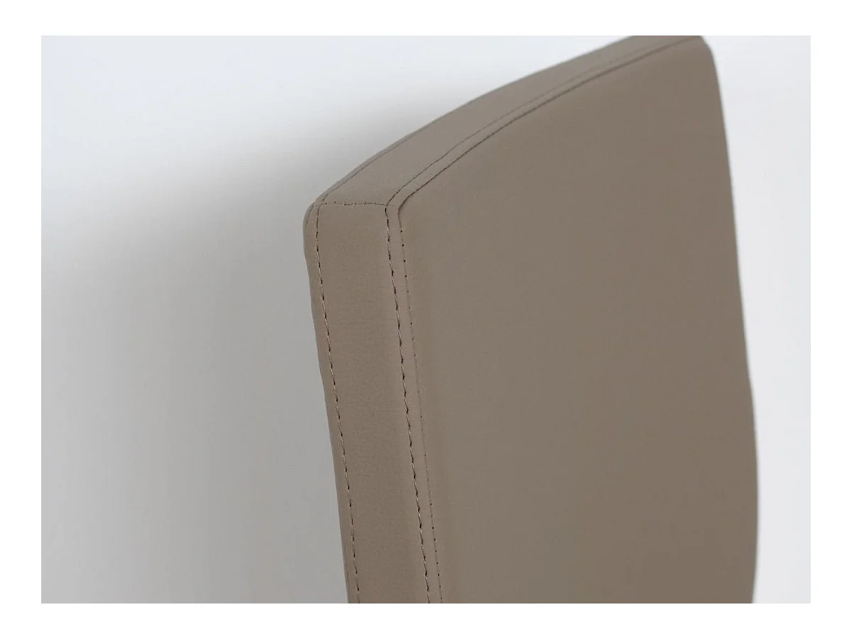 Chaise moderne simili cuir et pieds métal anthracite Tiroz-Couleur Marron clair