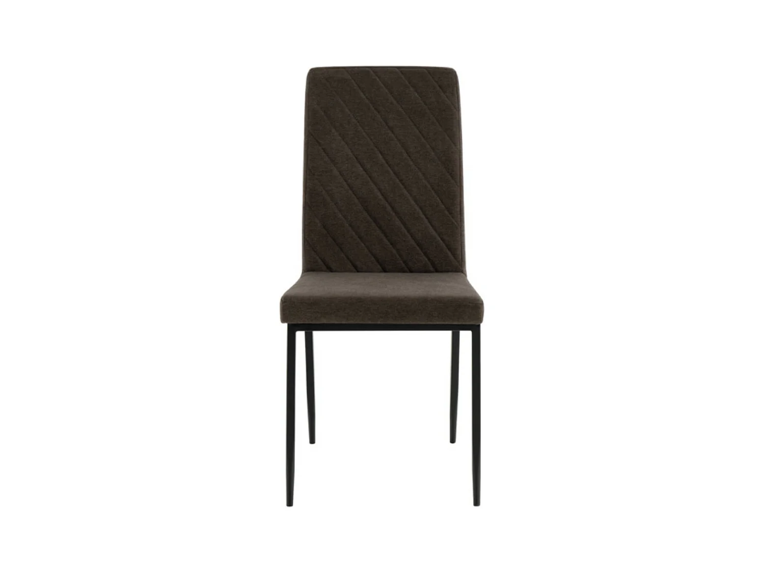 Chaise confort Teva – Tissu matelassé et pieds métal noir pour intérieur moderne-Couleur Jaune moutarde