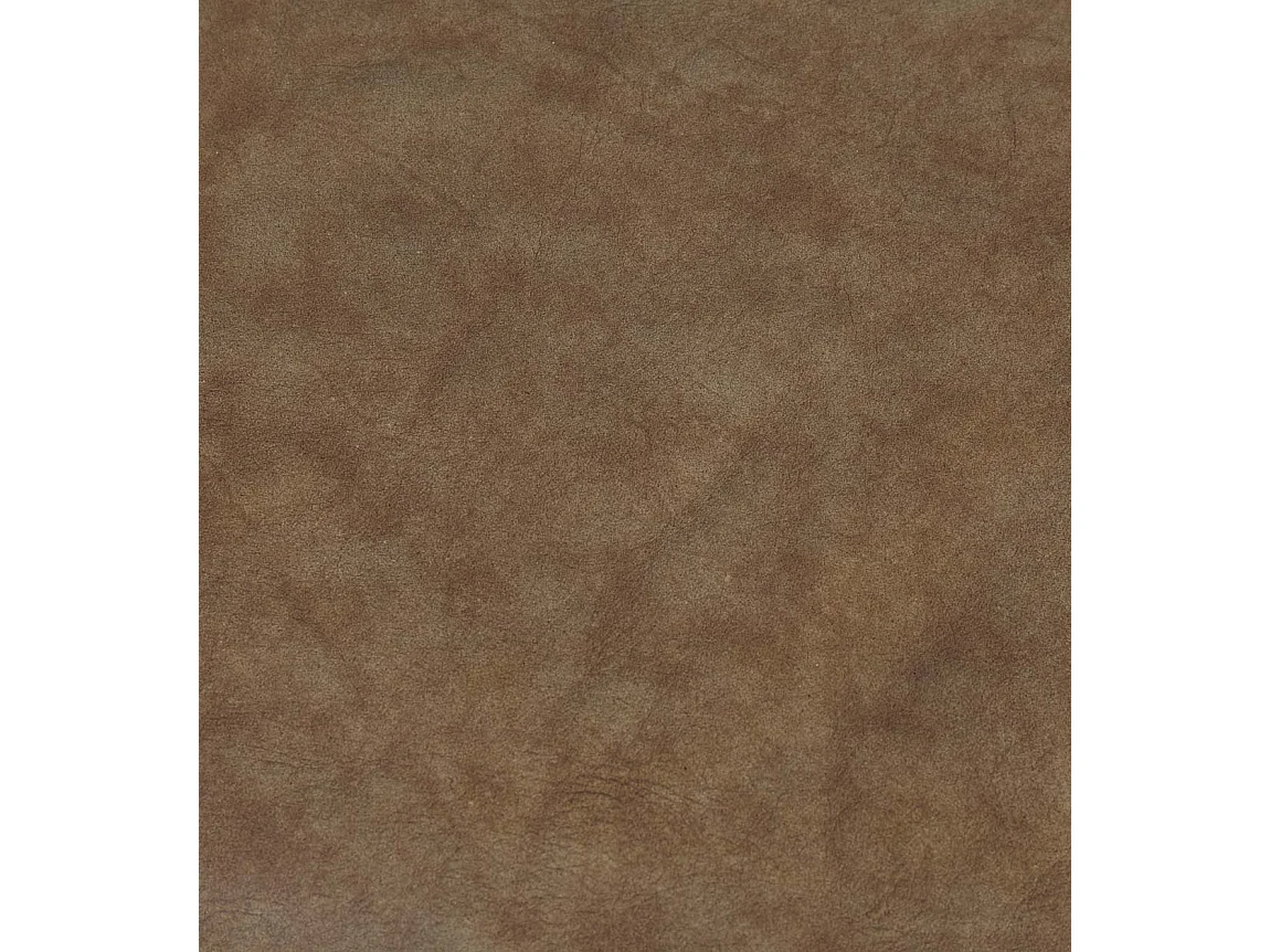 Chaise en bois massif marron et assise en cuir Kuiza