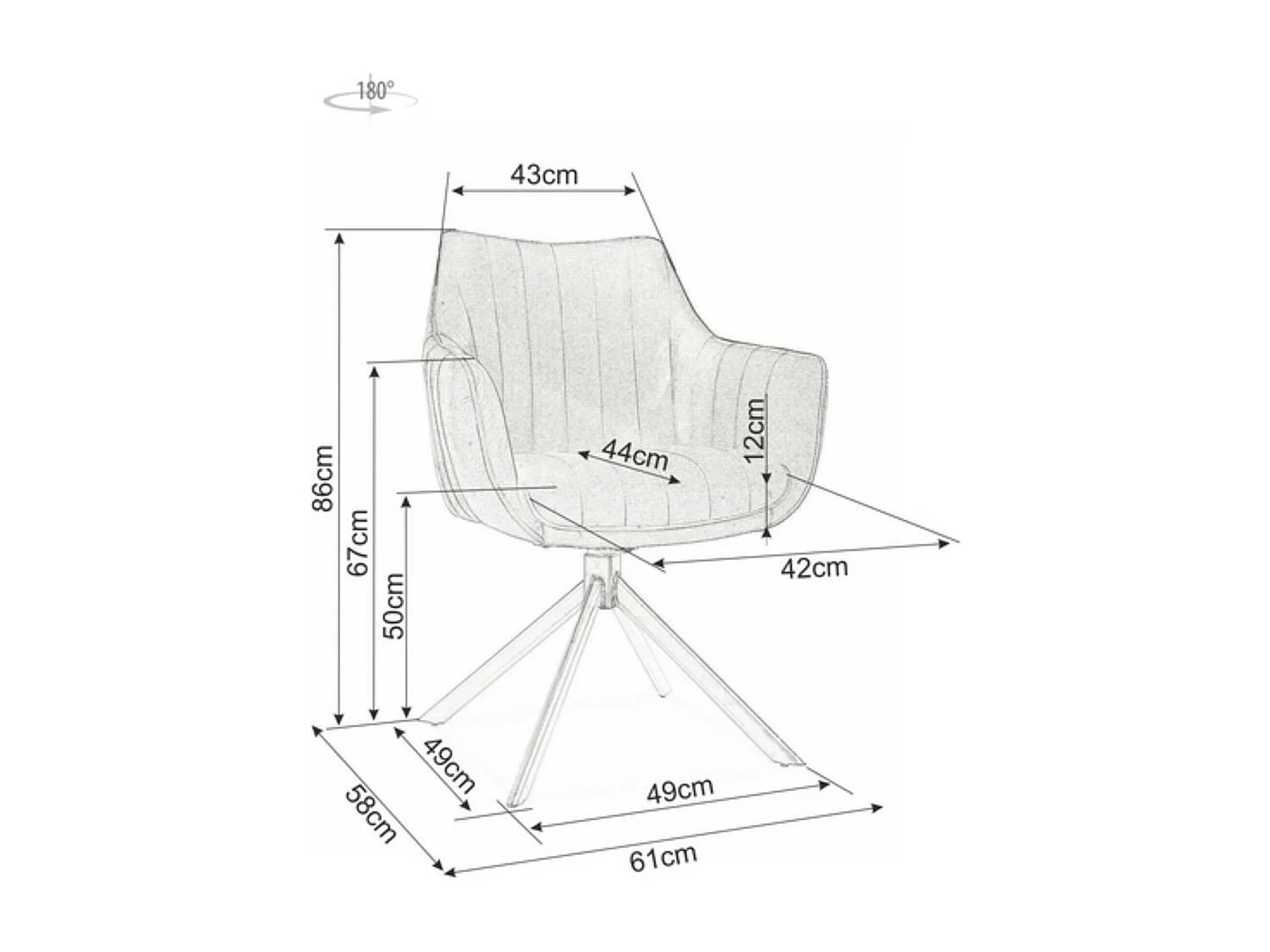 Krzesło tapicerowane AZALIA VELVET cynamonowe