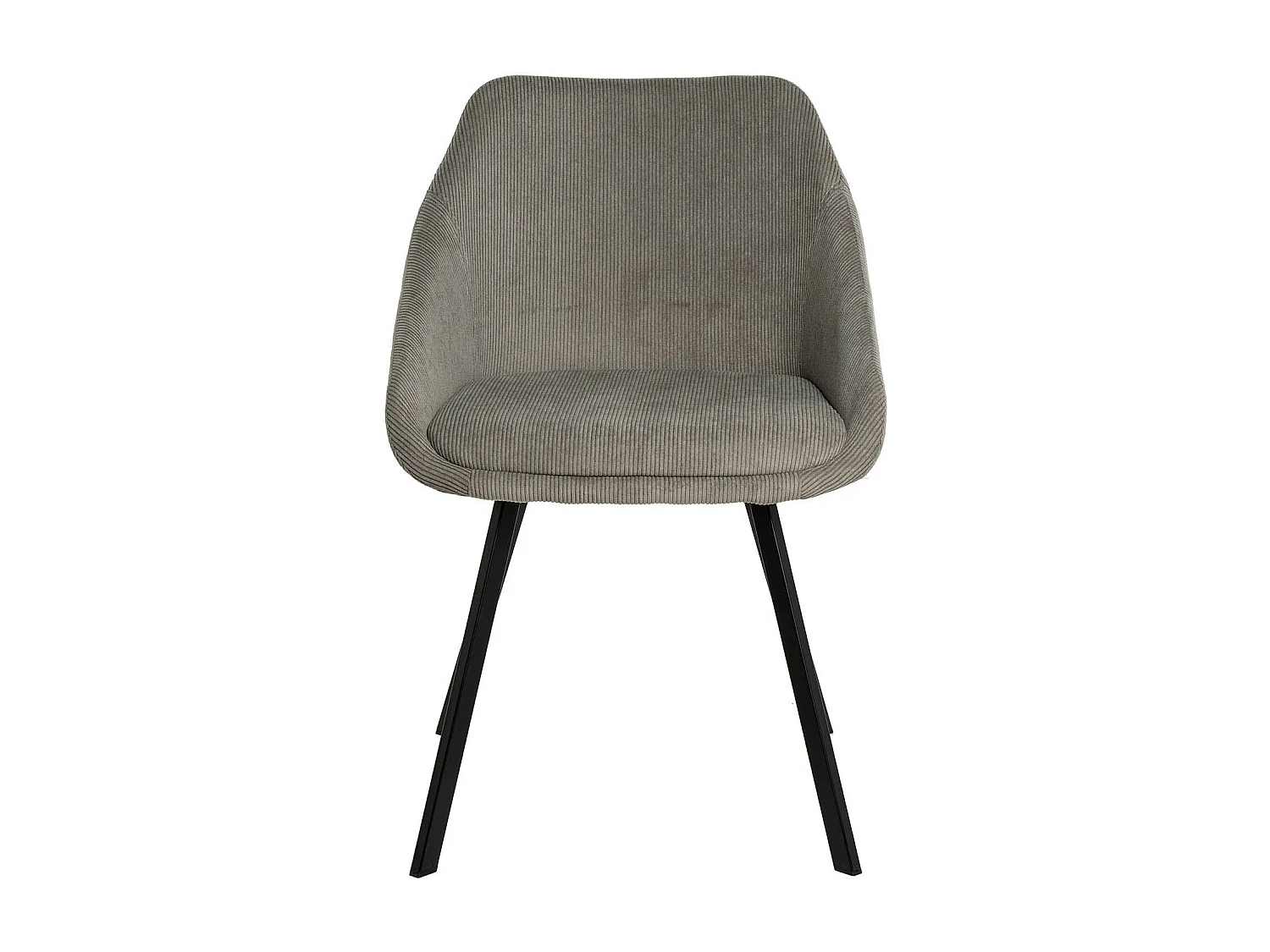 Chaise moderne Maggie - Élégance en velours et pieds métal noir-Couleur Gris clair