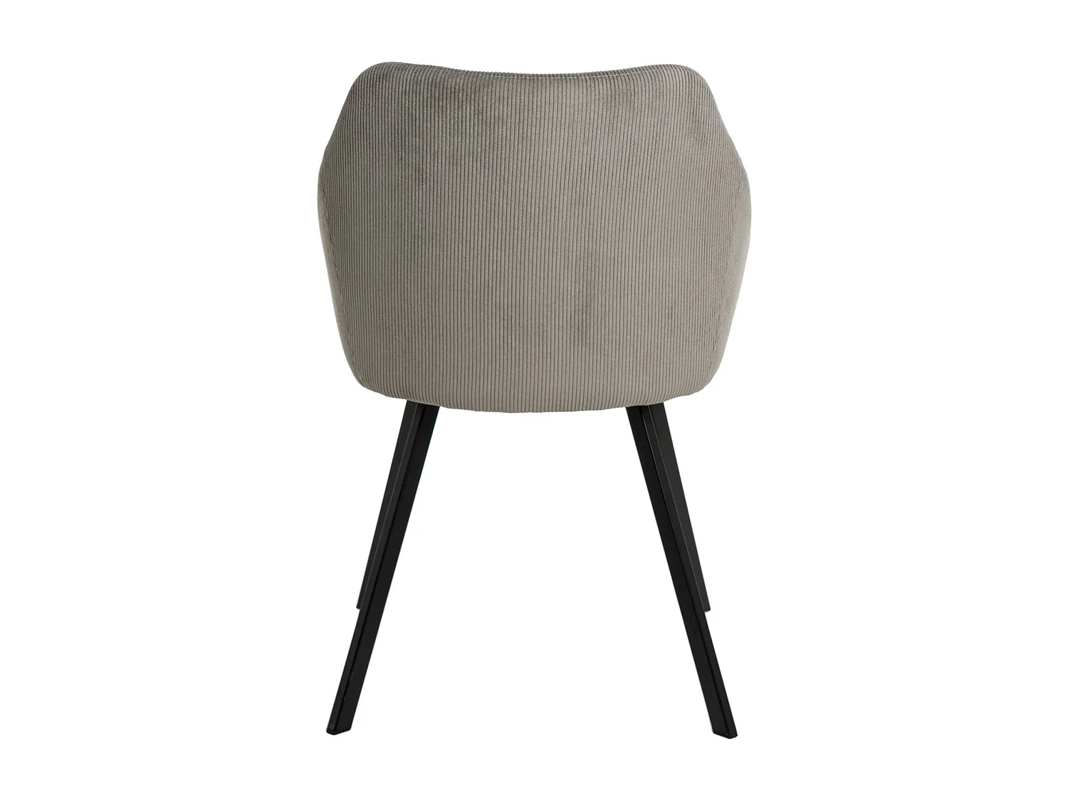 Chaise moderne Maggie - Élégance en velours et pieds métal noir-Couleur Gris clair