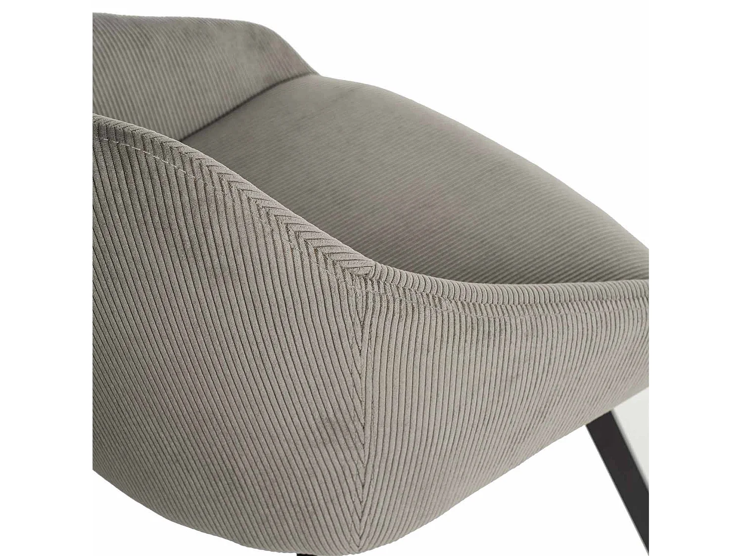 Chaise moderne Maggie - Élégance en velours et pieds métal noir-Couleur Gris clair