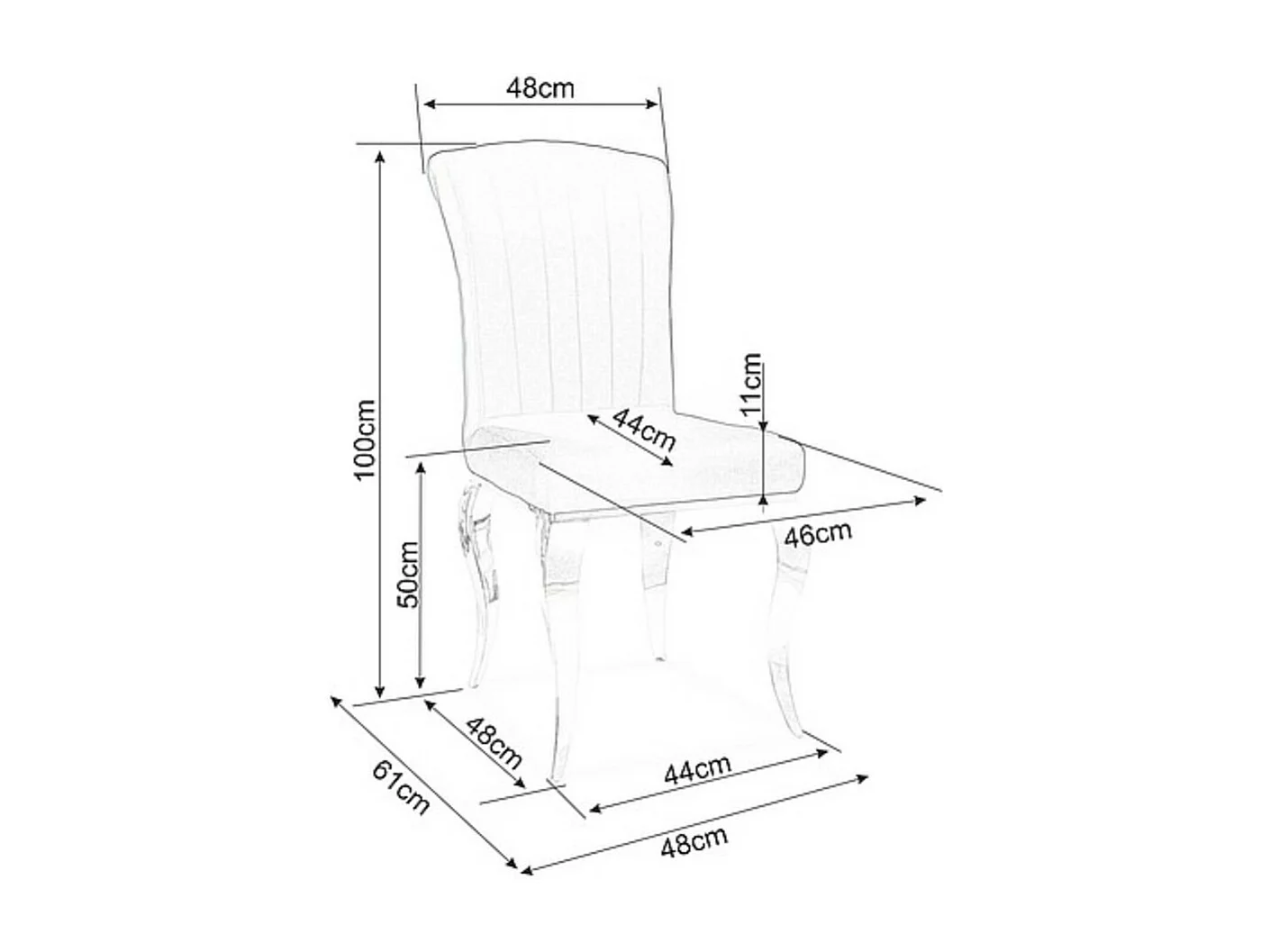 Krzesło tapicerowane PRINCE VELVET czarne/chrom