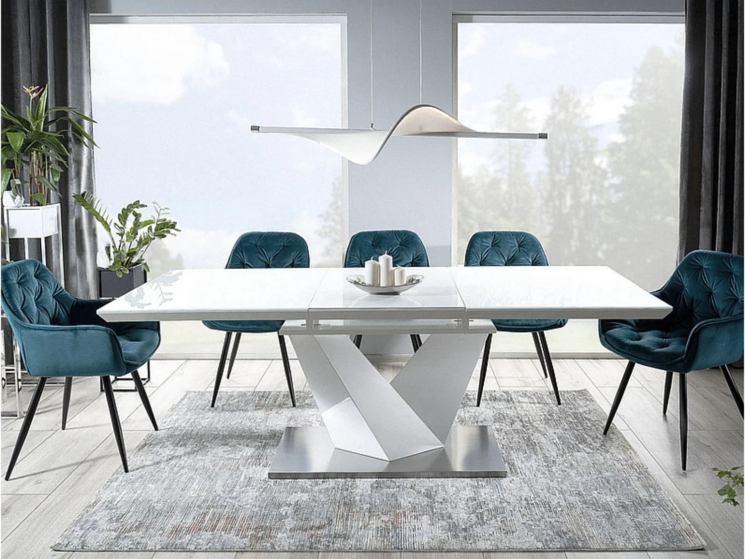 Krzesło CHERRY VELVET szare