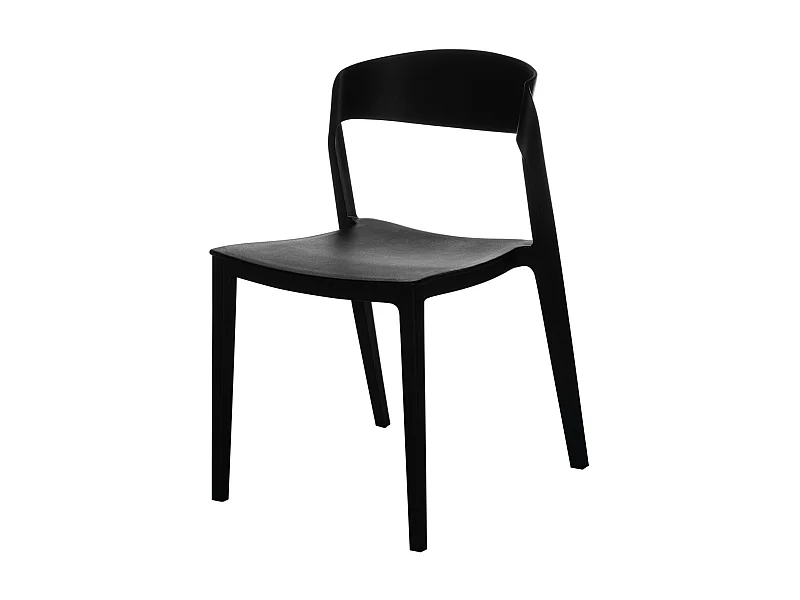 Chaise moderne polypropylène noir Adel