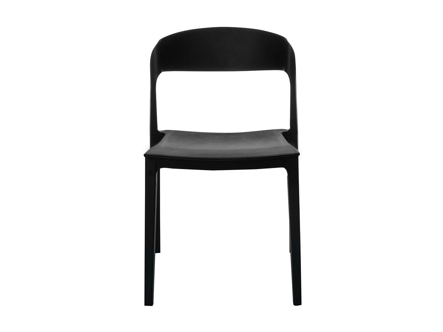 Chaise moderne polypropylène noir Adel