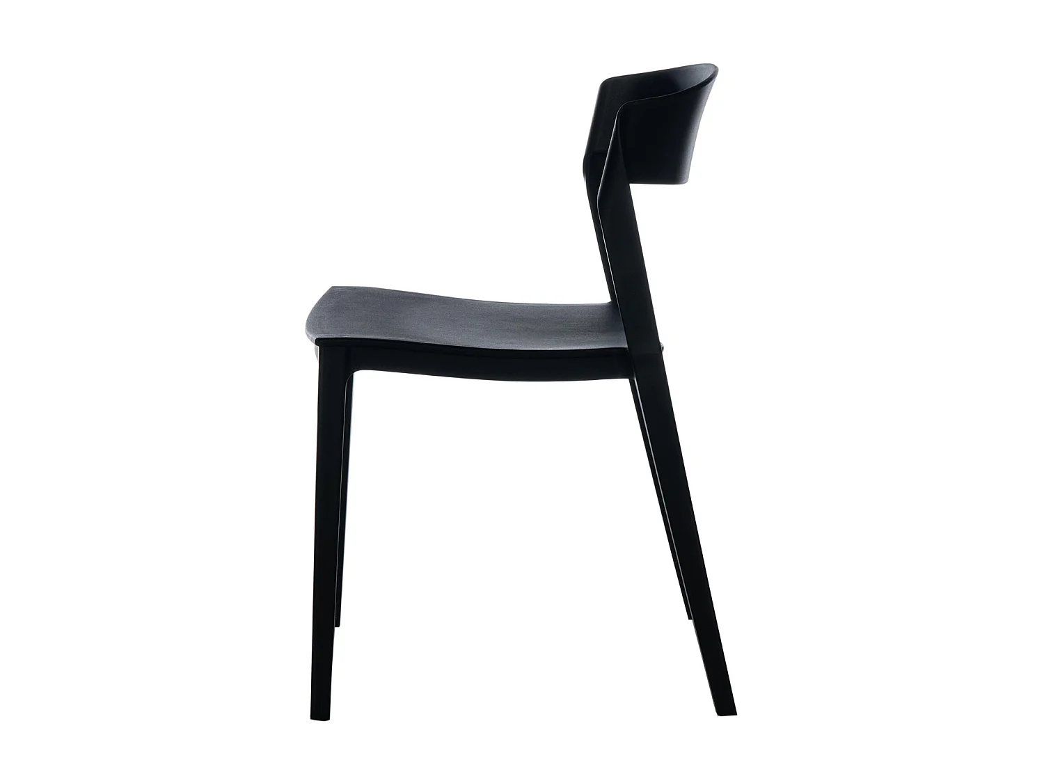 Chaise moderne polypropylène noir Adel