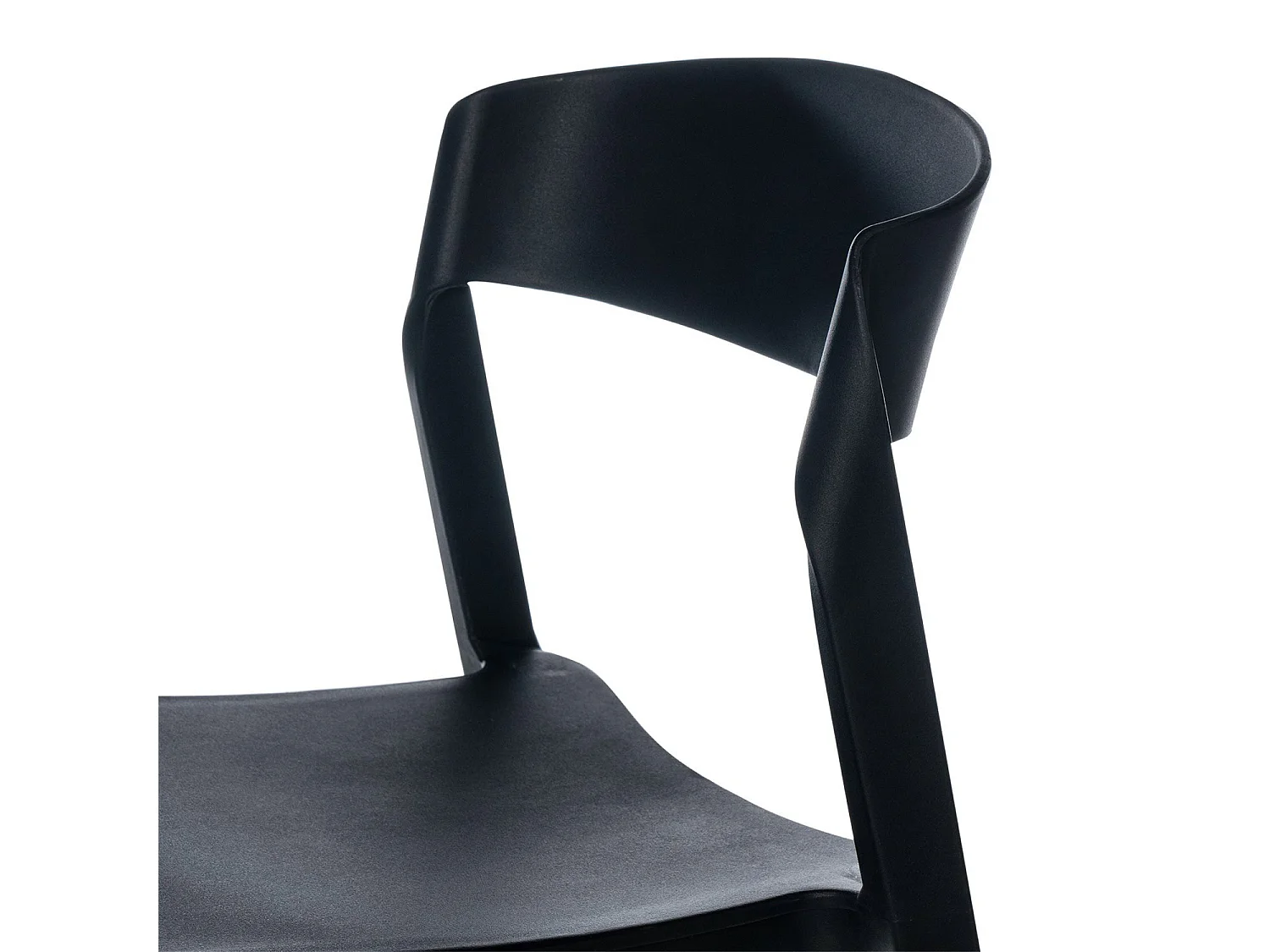 Chaise moderne polypropylène noir Adel