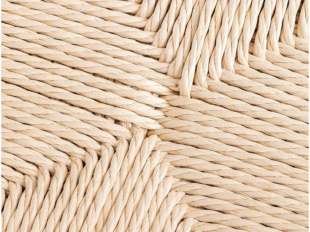 Chaise en bois d'orme et corde tressée Maya – Charme naturel et authenticité-Couleur Noir