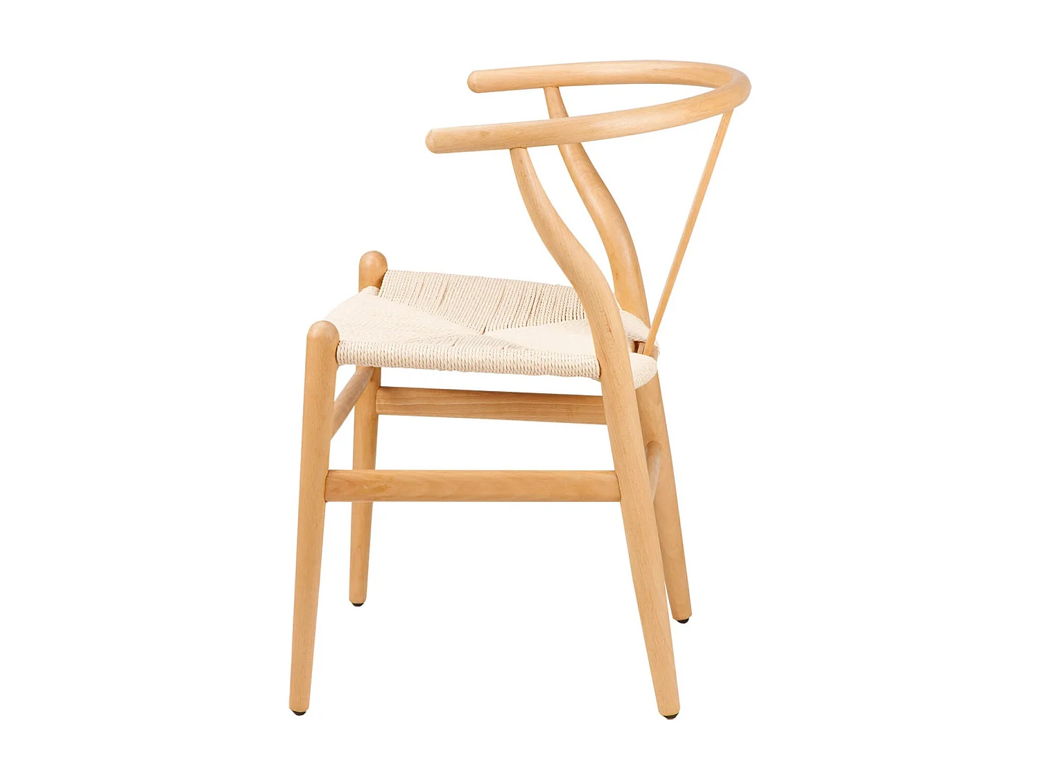 Chaise en bois d'orme et corde tressée Maya – Charme naturel et authenticité-Couleur Naturel