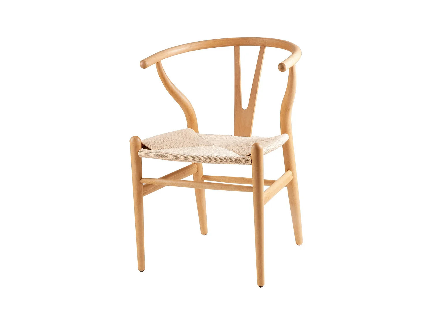 Chaise en bois d'orme et corde tressée Maya – Charme naturel et authenticité-Couleur Naturel