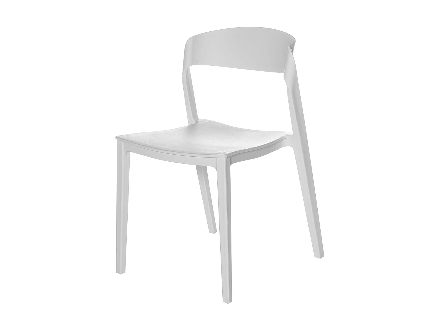 Chaise moderne polypropylène blanc Adel