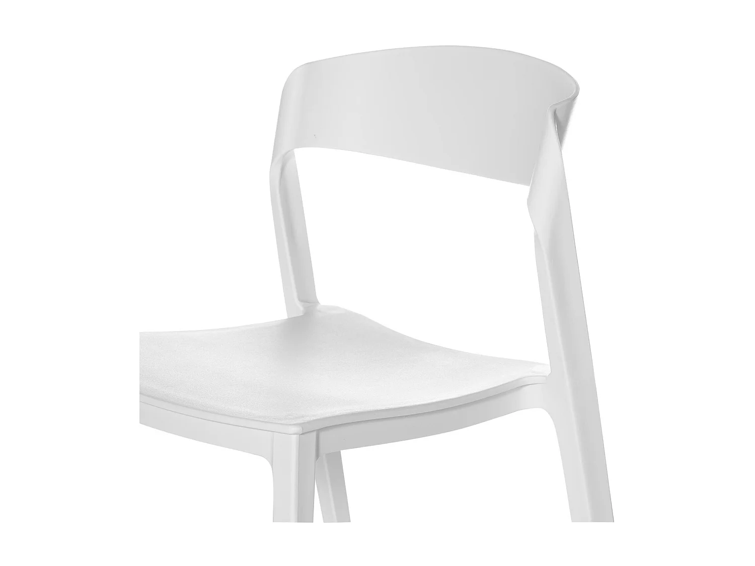 Chaise moderne polypropylène blanc Adel