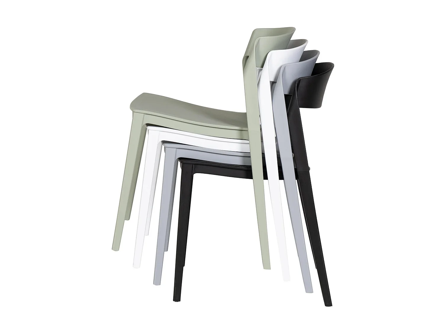 Chaise moderne polypropylène blanc Adel