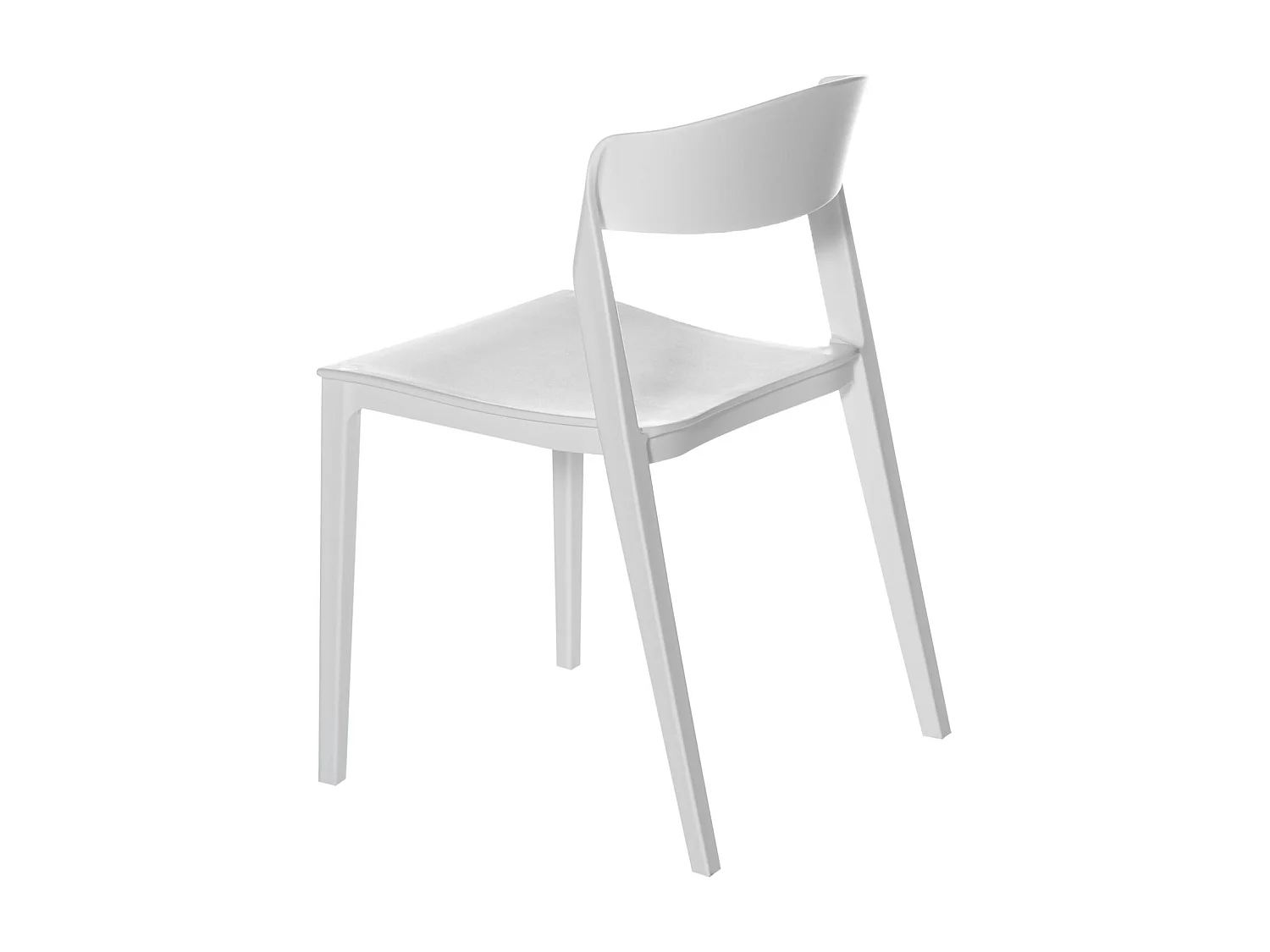 Chaise moderne polypropylène blanc Adel
