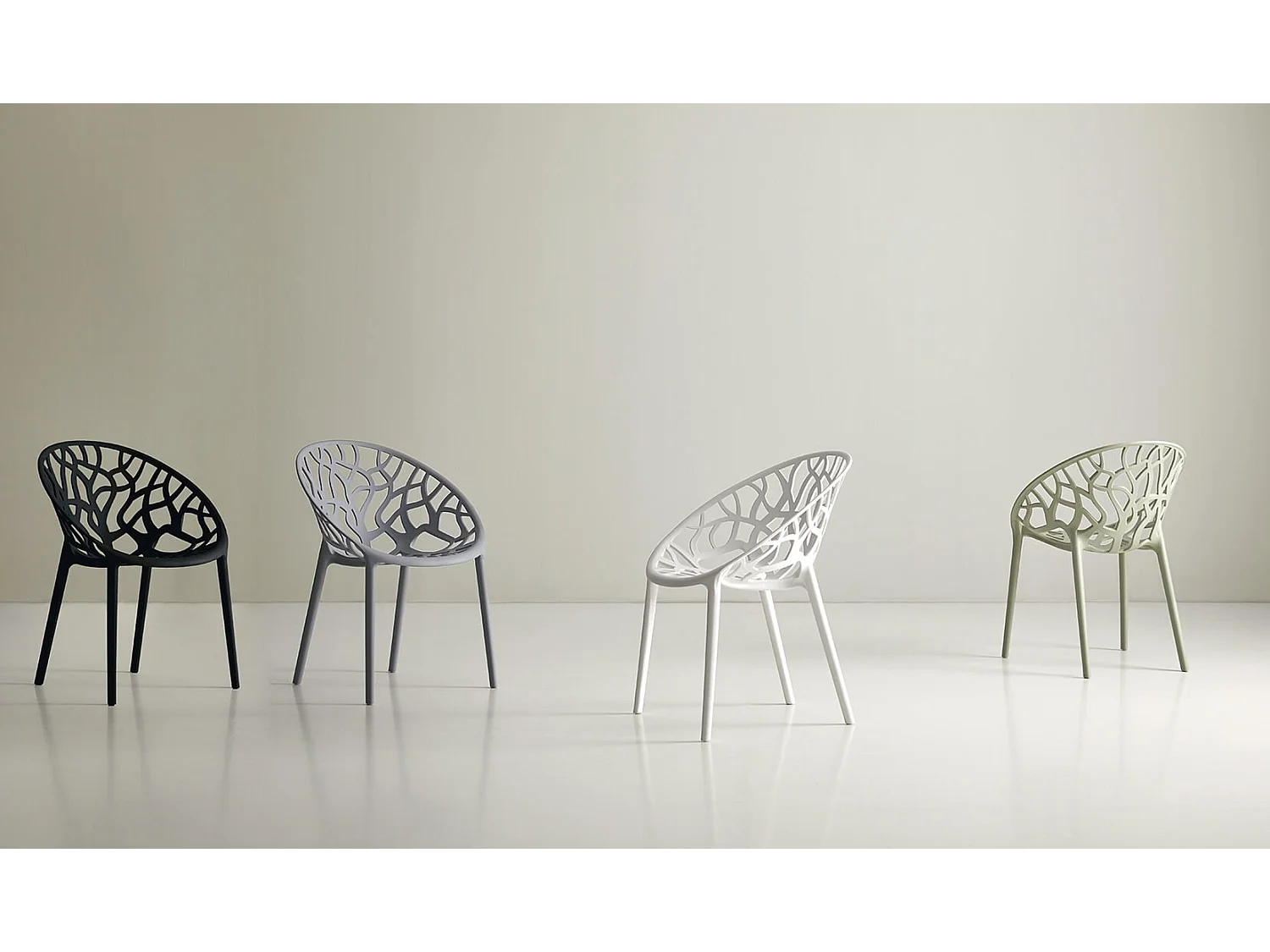 Chaise originale polypropylène Pikane-Couleur Blanc