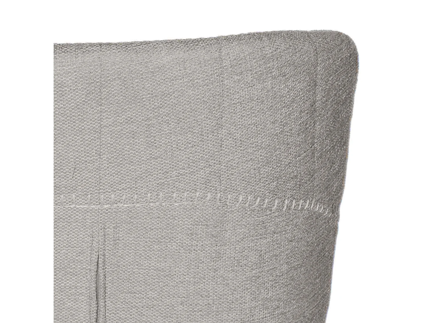 Chaise design tissu gris clair et pieds métal noir Galia