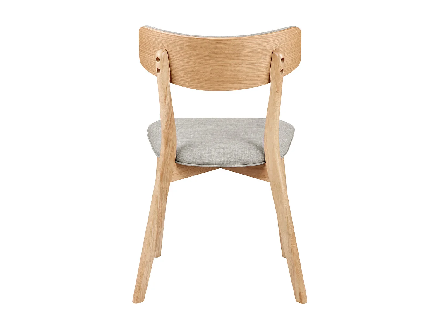 Chaise en bois et tissu Bonka – Élégance et confort-Couleur Naturel/Gris