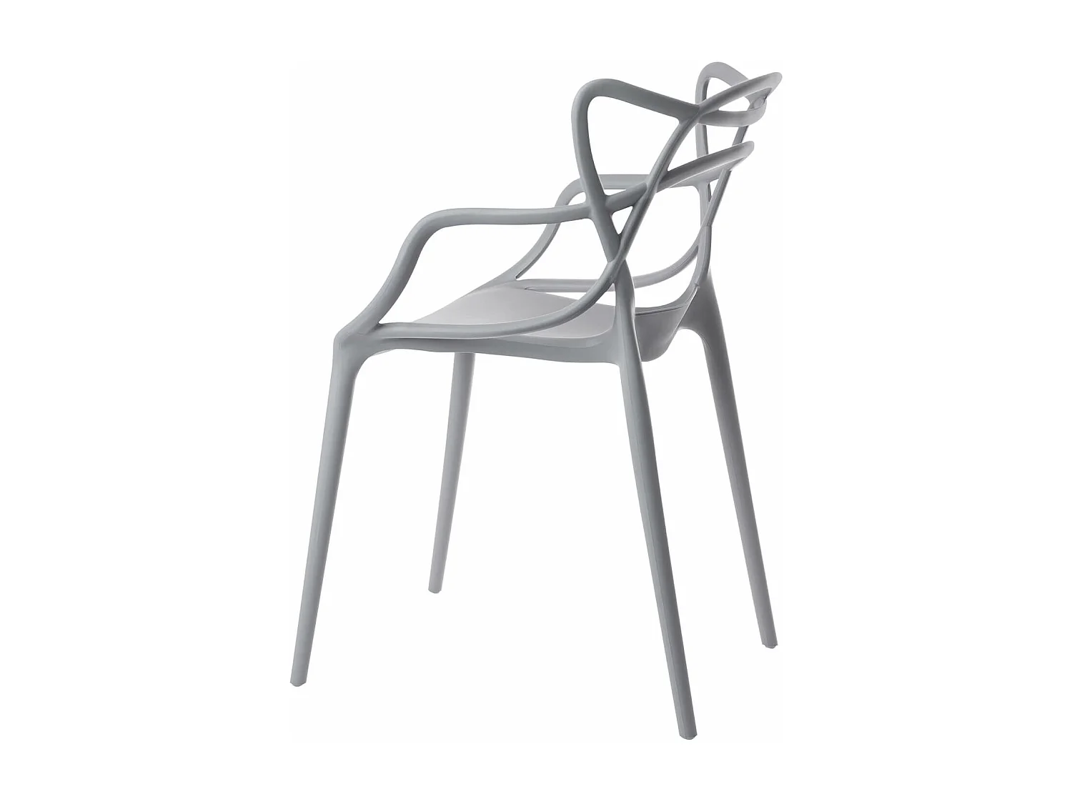 Silla original con reposabrazos Valentino.-Color Gris claro