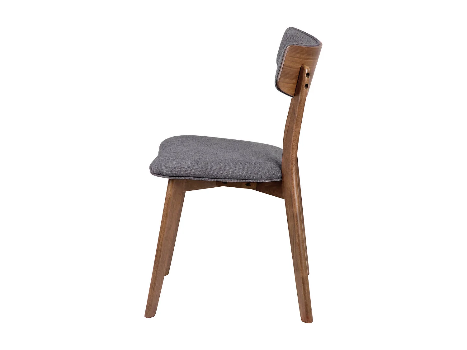 Chaise en bois et tissu Bonka – Élégance et confort-Couleur Marron/Gris foncé
