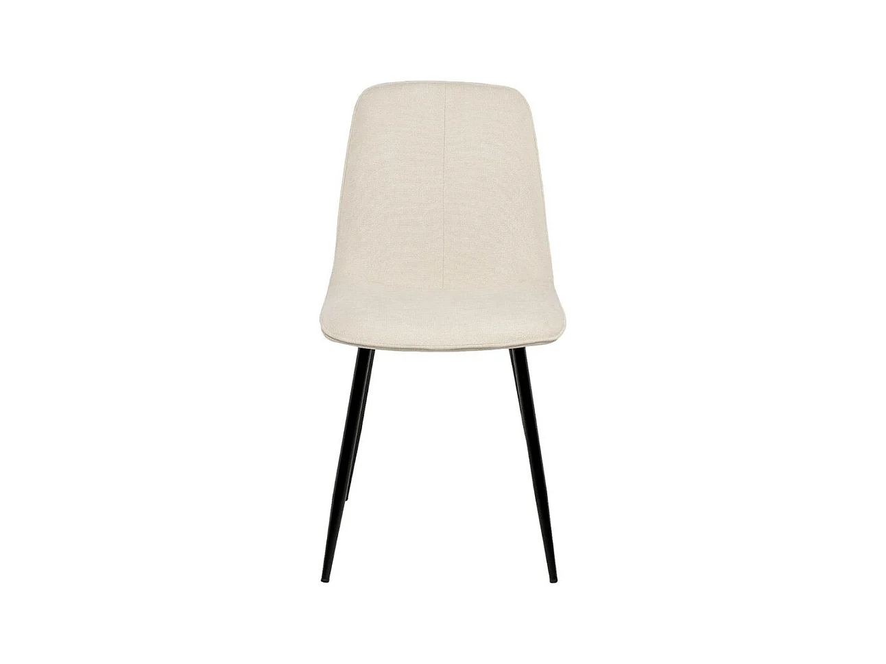 Chaise en tissu avec pieds en métal noir Klara – Lignes incurvées et élégance intemporelle-Couleur Jaune moutarde