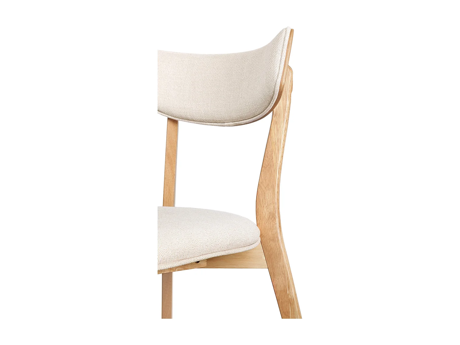 Chaise en bois et tissu Bonka – Élégance et confort-Couleur Naturel/Beige clair