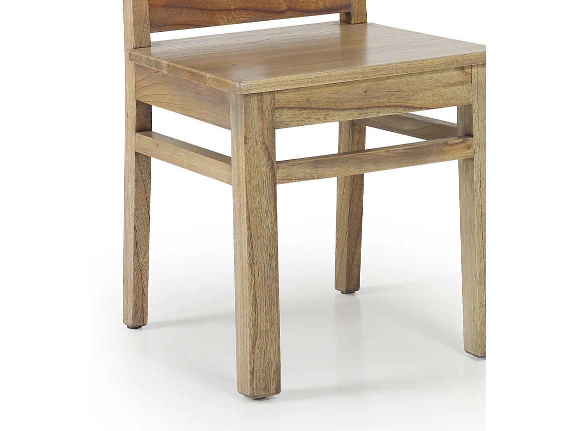 Chaise en bois massif de Mindy naturel Mazari