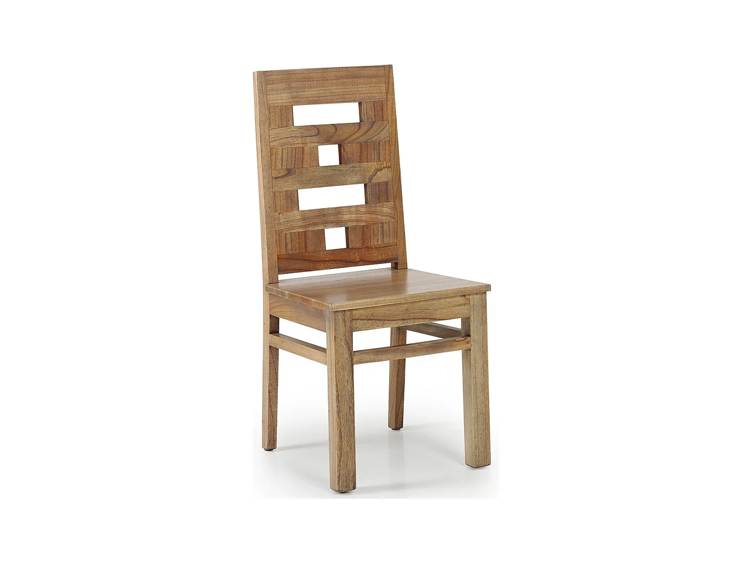 Chaise en bois massif de Mindy naturel Mazari