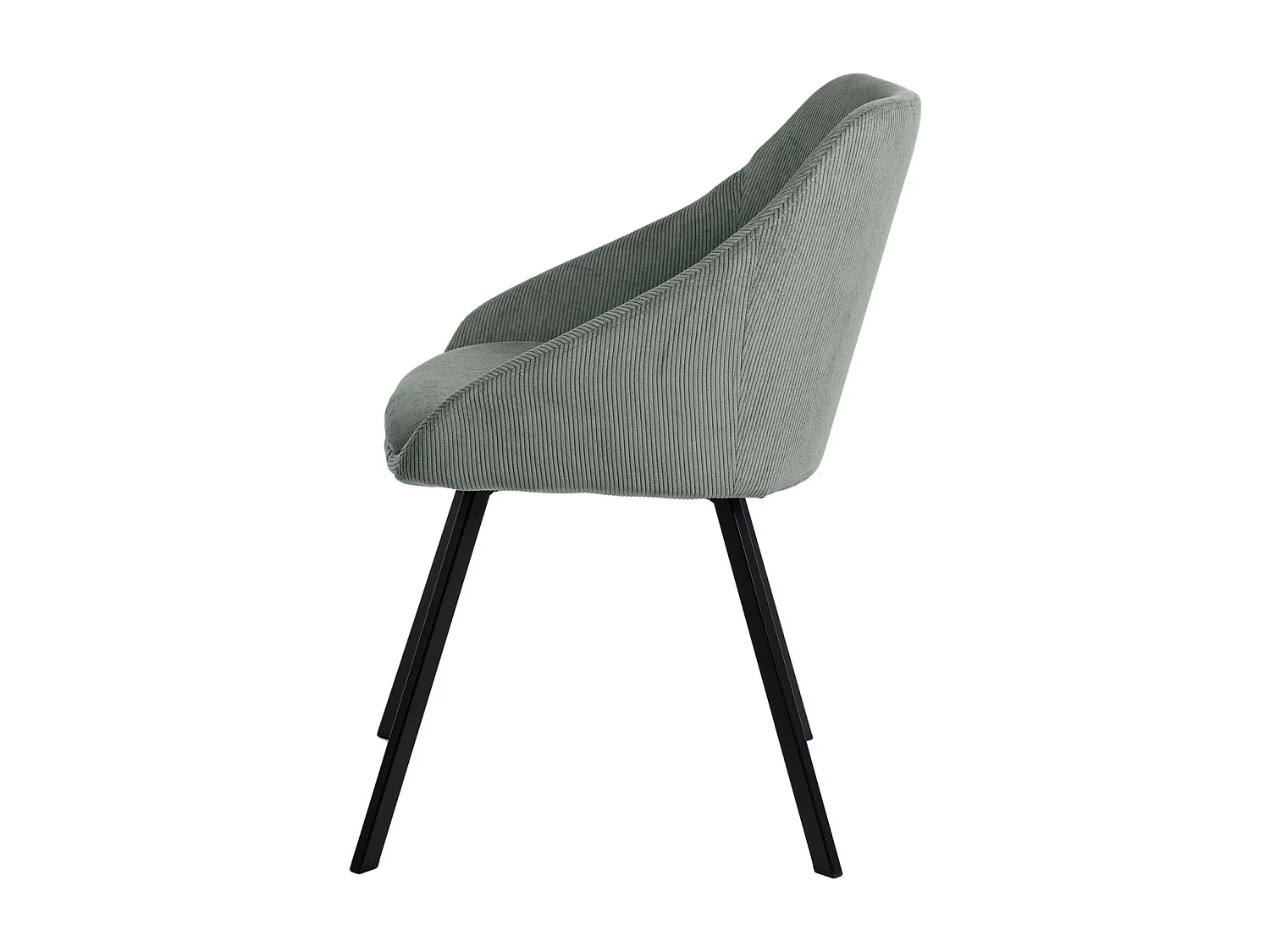 Chaise moderne Maggie - Élégance en velours et pieds métal noir-Couleur Vert menthe