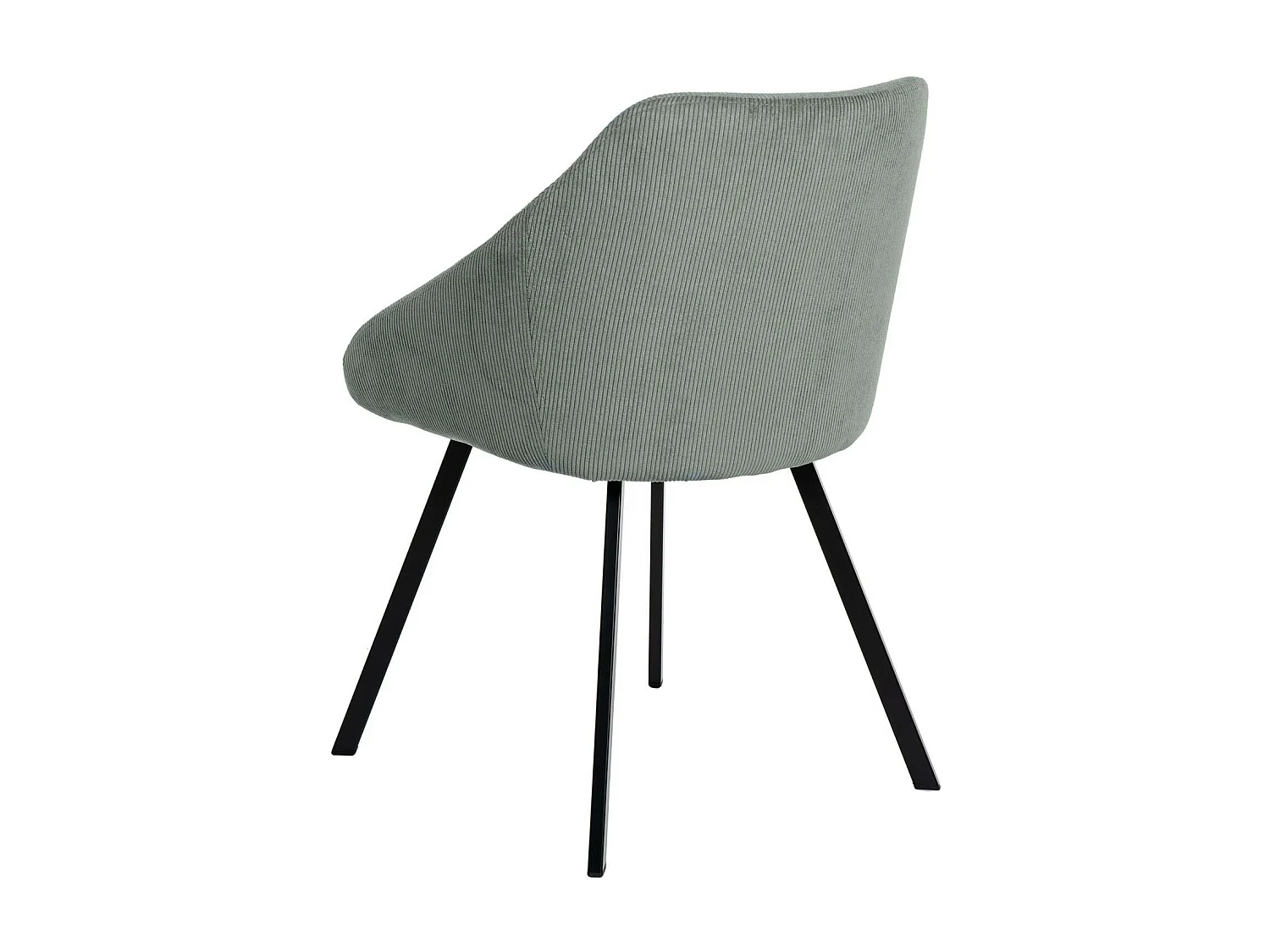 Chaise moderne Maggie - Élégance en velours et pieds métal noir-Couleur Vert menthe