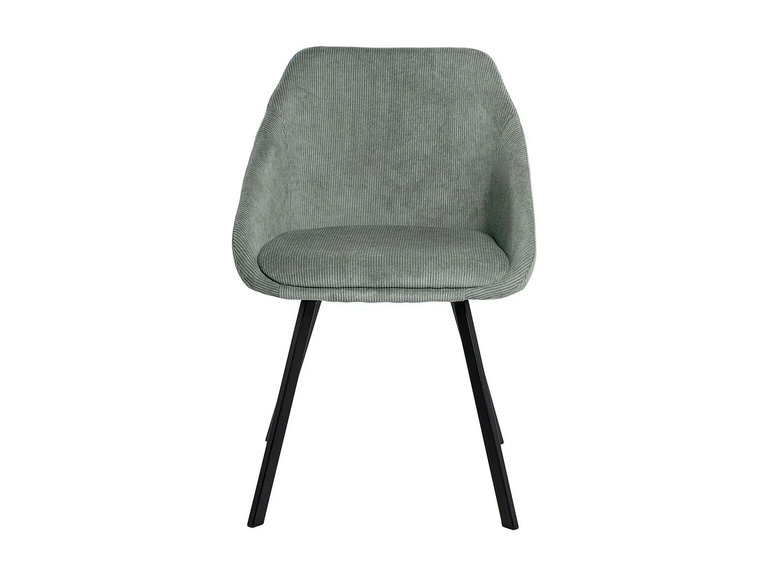 Chaise moderne Maggie - Élégance en velours et pieds métal noir-Couleur Vert menthe