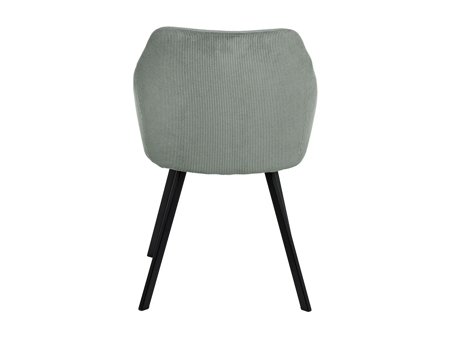 Chaise moderne Maggie - Élégance en velours et pieds métal noir-Couleur Vert menthe