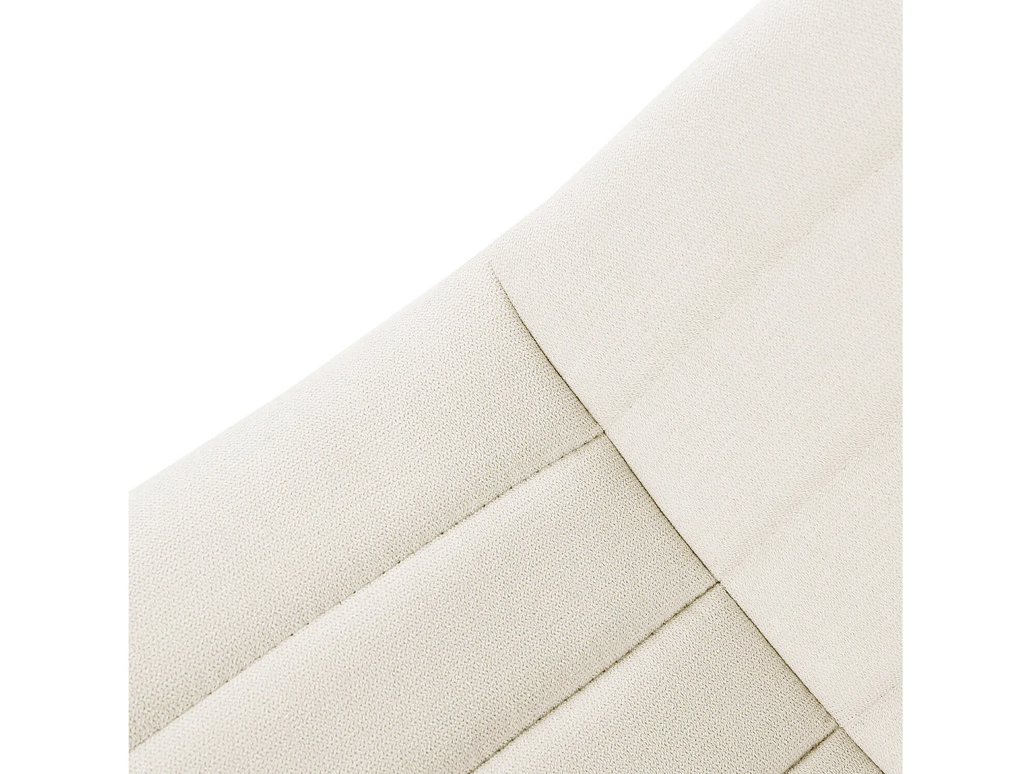 Chaise tissu beige clair matelassé et pieds métal noir Lina