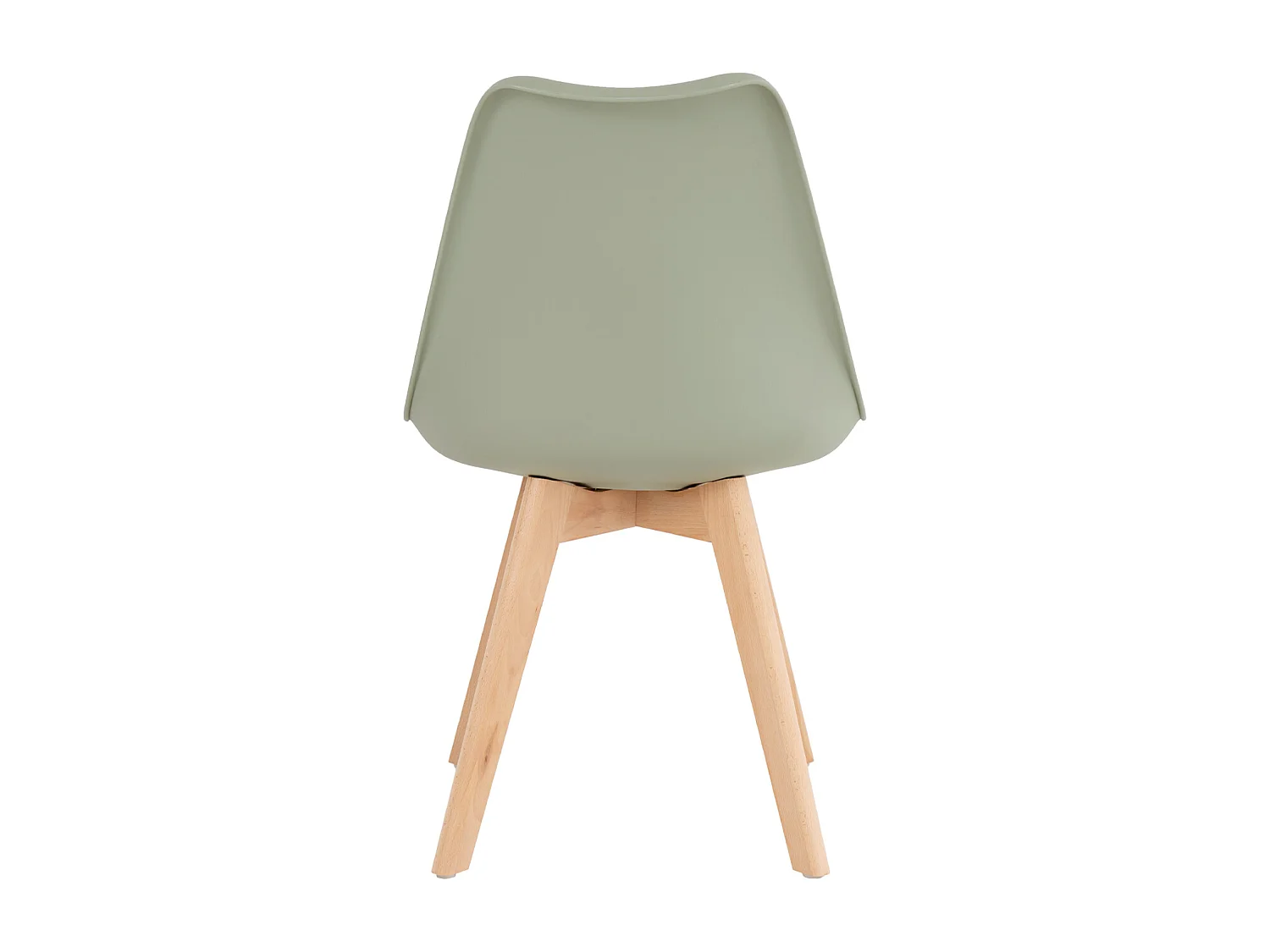 Chaise scandinave premium Karyna – Assise en simili cuir et pieds en bois de Hêtre-Couleur Vert céladon