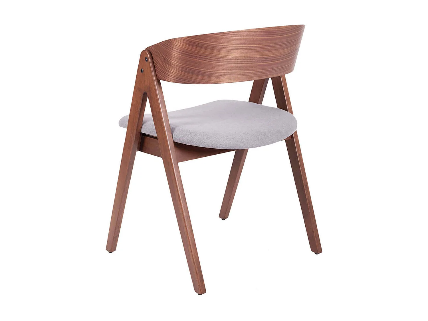 Chaise premium Merka – Structure en bois et assise en tissu confortable-Couleur Marron/Gris clair