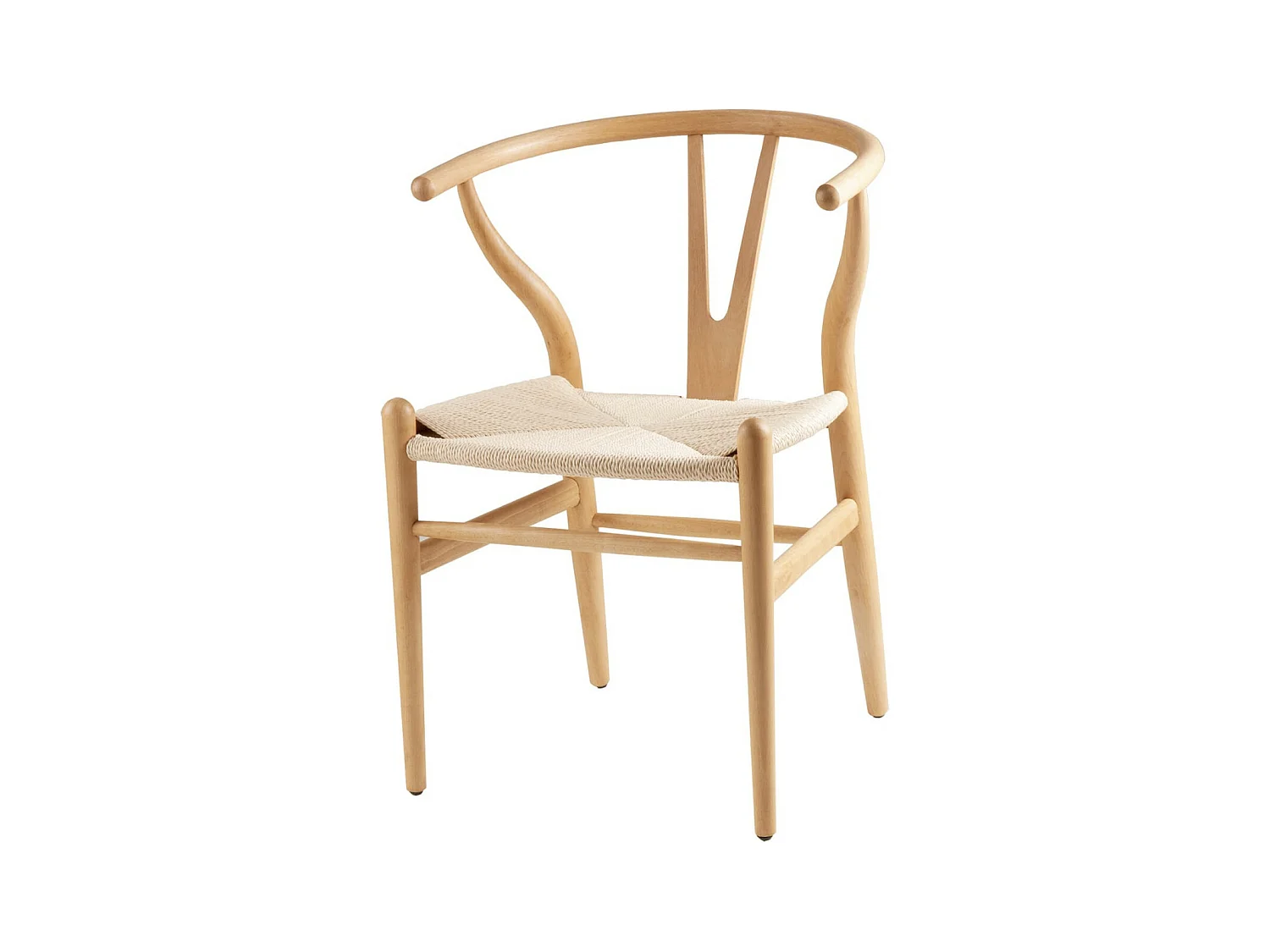 Chaise en bois d'orme et corde tressée Maya – Charme naturel et authenticité-Couleur Blanc