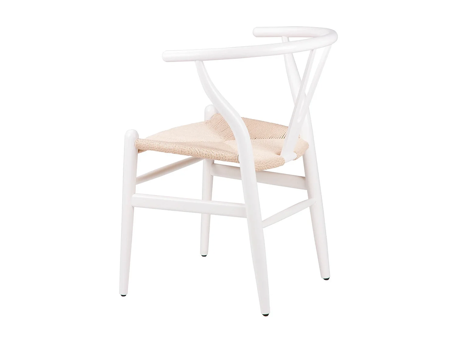Chaise en bois d'orme et corde tressée Maya – Charme naturel et authenticité-Couleur Blanc