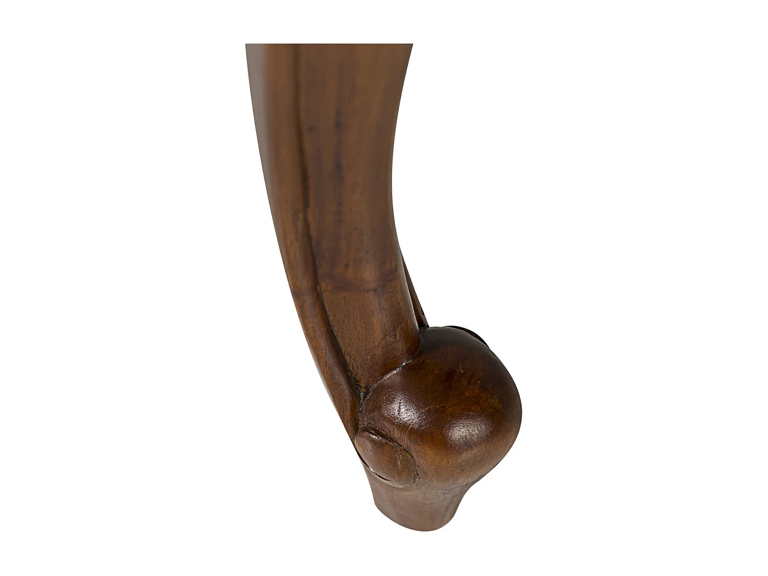 Chaise en bois massif d'acajou et tissu rembourré beige Castle