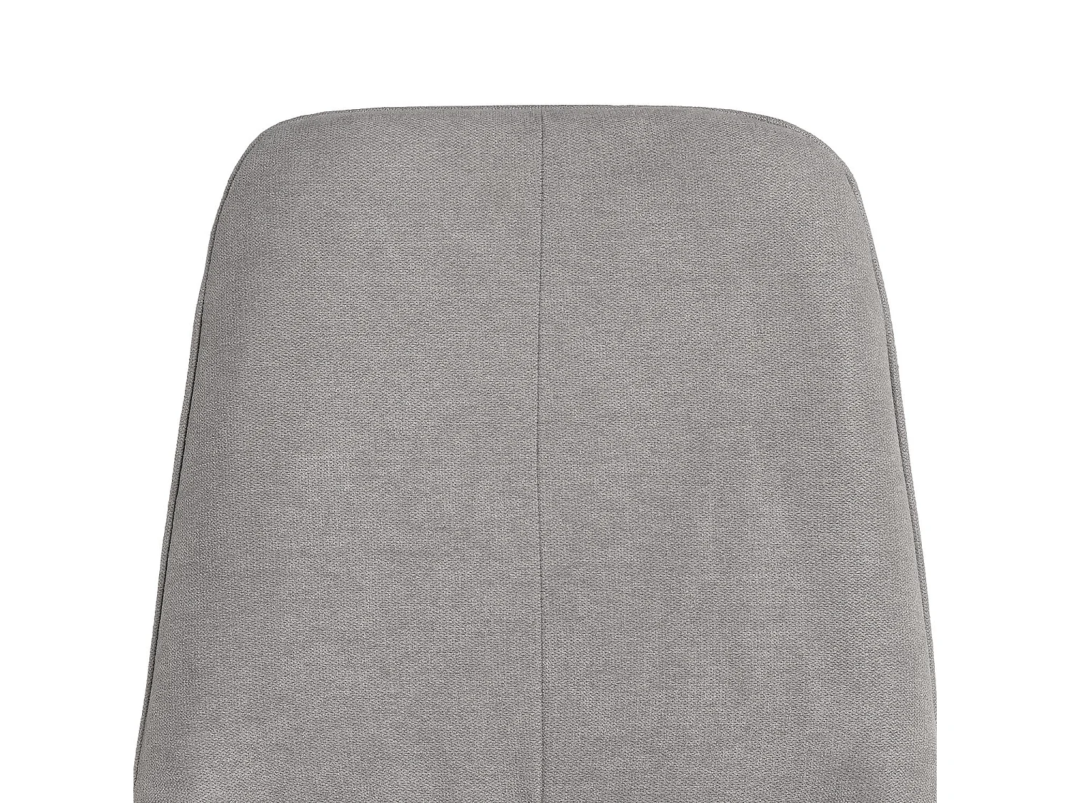 Chaise en tissu avec pieds en métal noir Klara – Lignes incurvées et élégance intemporelle-Couleur Gris clair