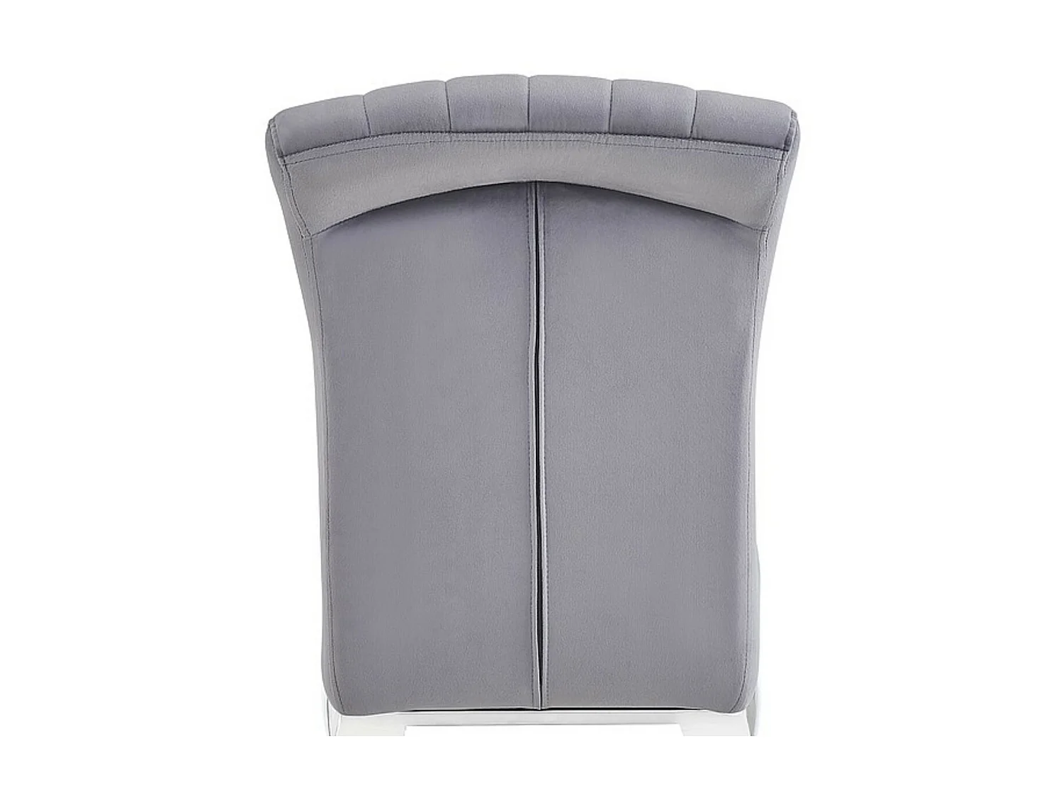 Krzesło tapicerowane PRINCE VELVET szare/chrom