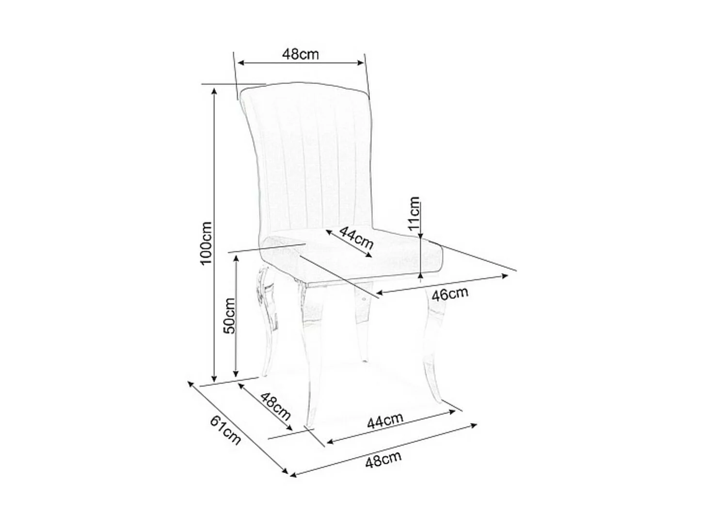 Krzesło tapicerowane PRINCE VELVET szare/chrom