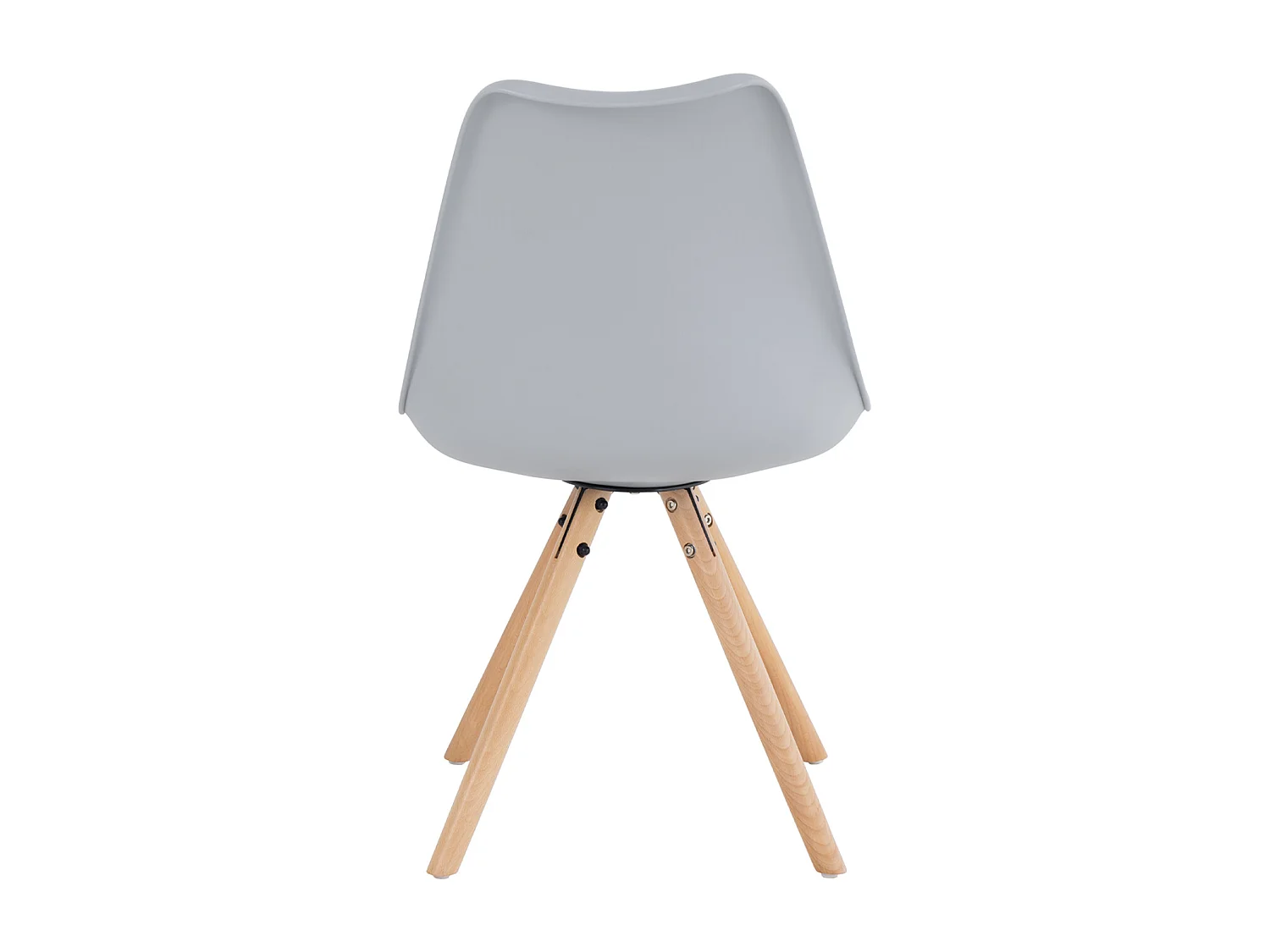 Chaise scandinave gris assise coussin simili cuir Norda