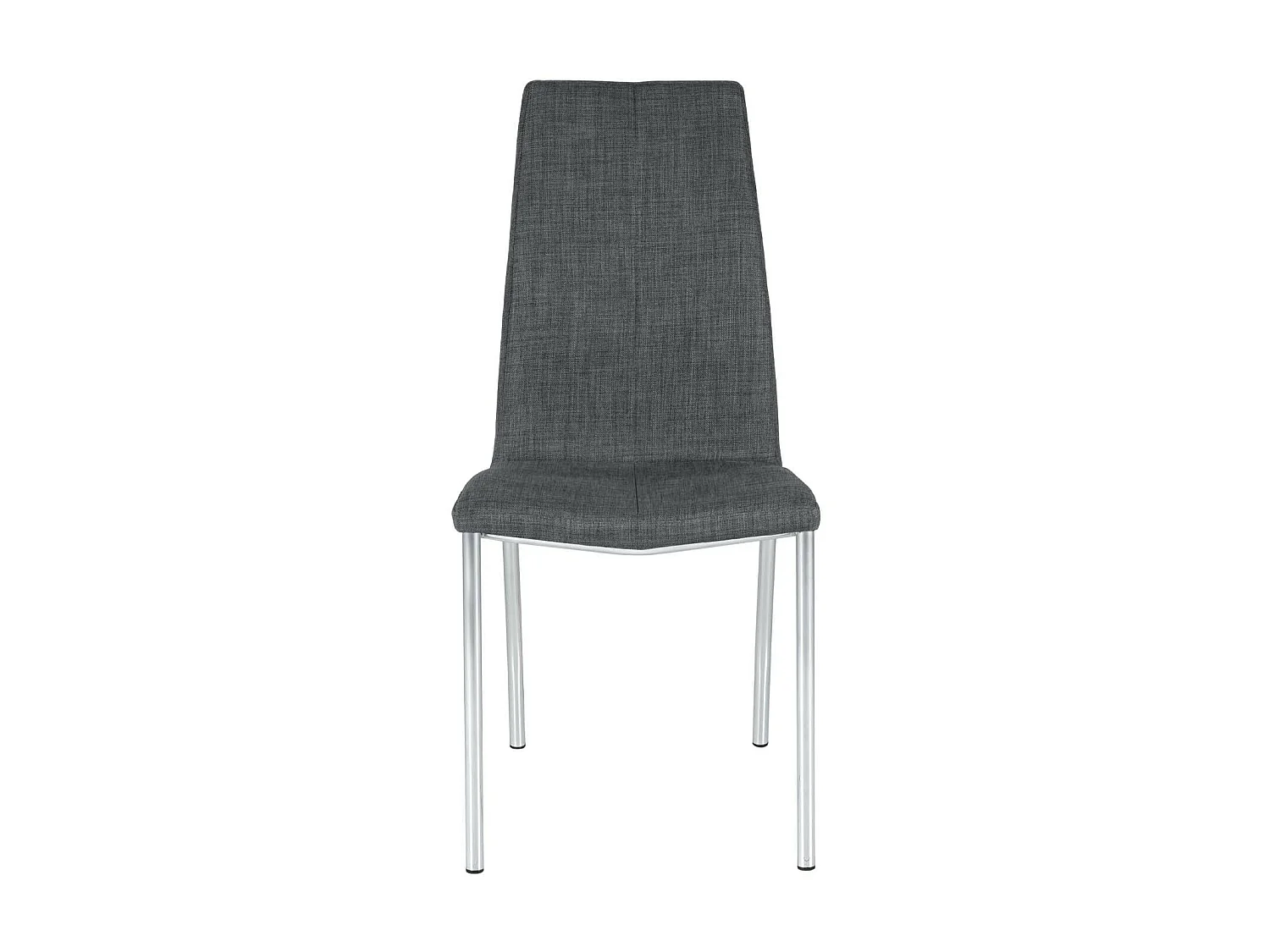 Chaise tissu gris foncé et pieds chromé Karila