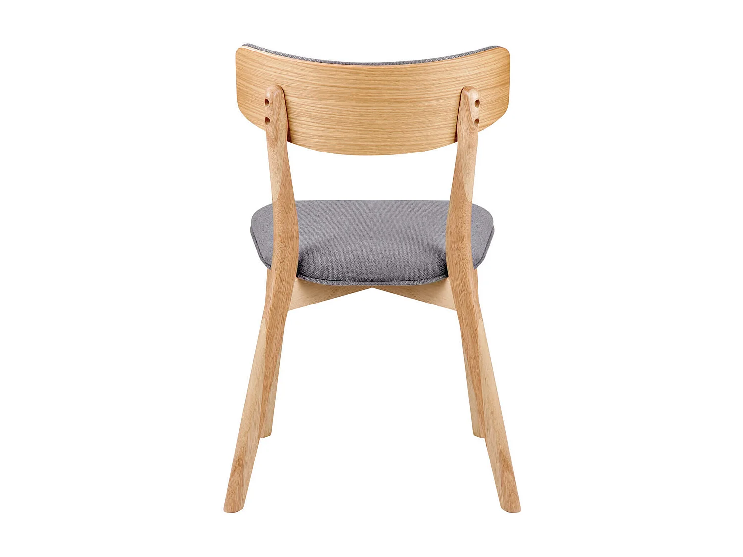 Chaise en bois et tissu Bonka – Élégance et confort-Couleur Naturel/Gris foncé