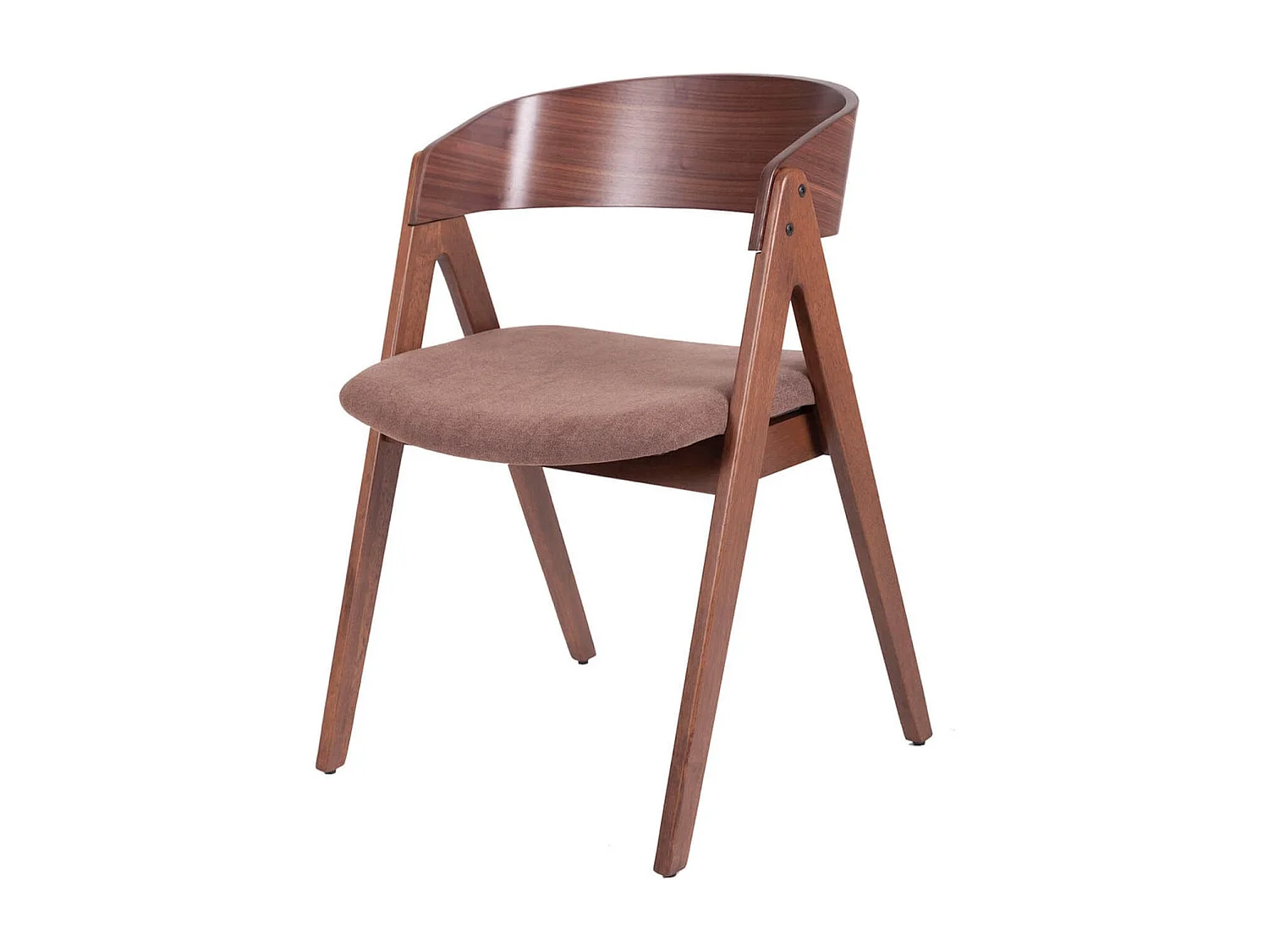 Chaise premium Merka – Structure en bois et assise en tissu confortable-Couleur Marron