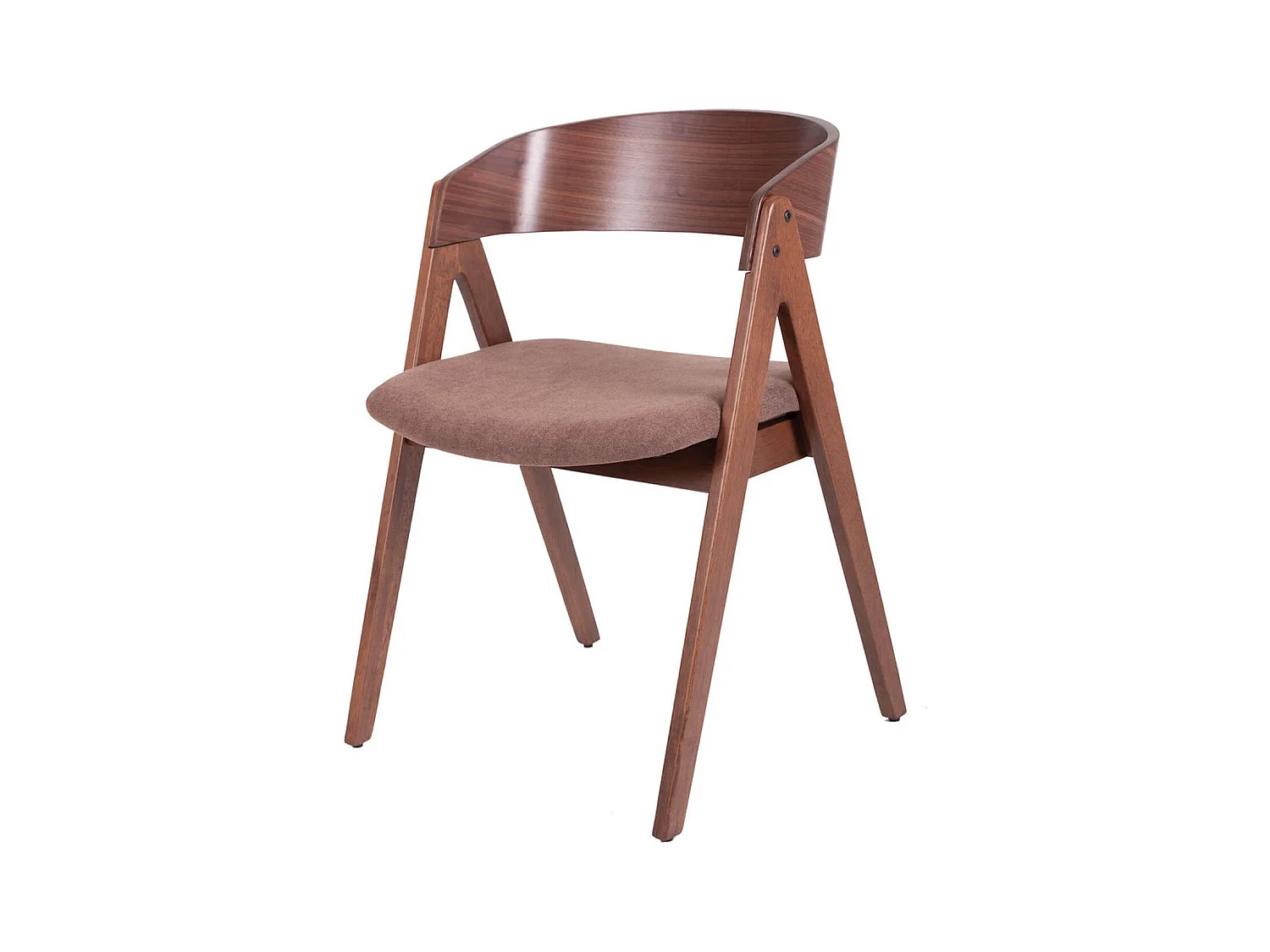 Chaise premium Merka – Structure en bois et assise en tissu confortable-Couleur Marron